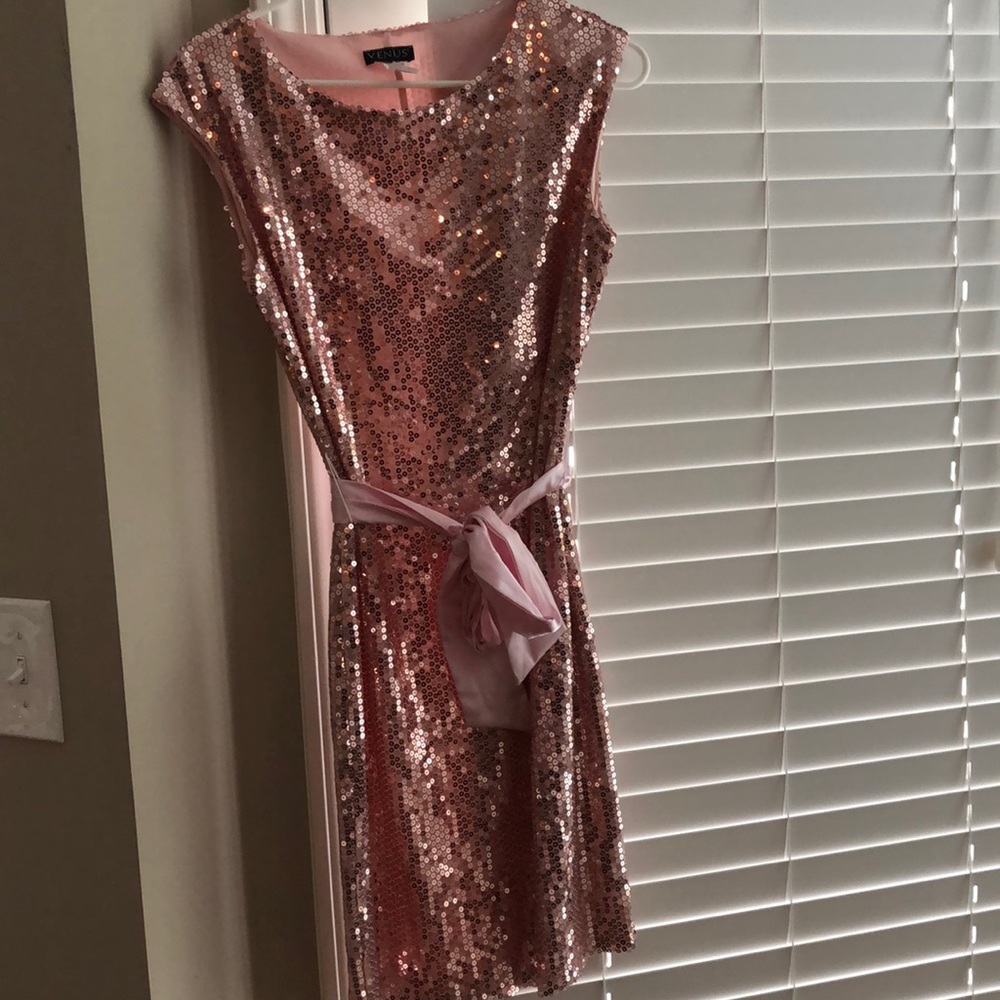 Pink sequin dress
